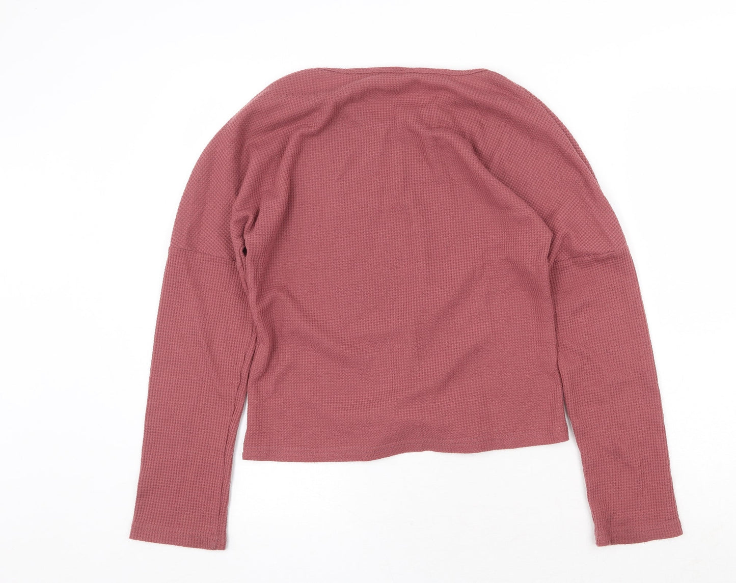 Womens UK Size M Preworn Pink Cropped Blouse