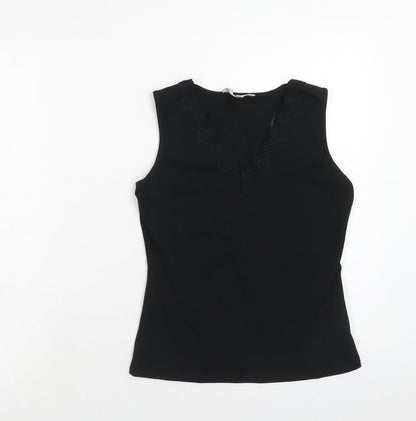 Womens UK Size 10 JFW Black Basic Tank