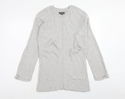 Primark Womens Grey V-Neck Cotton Pullover Jumper Size M - Size 10-12