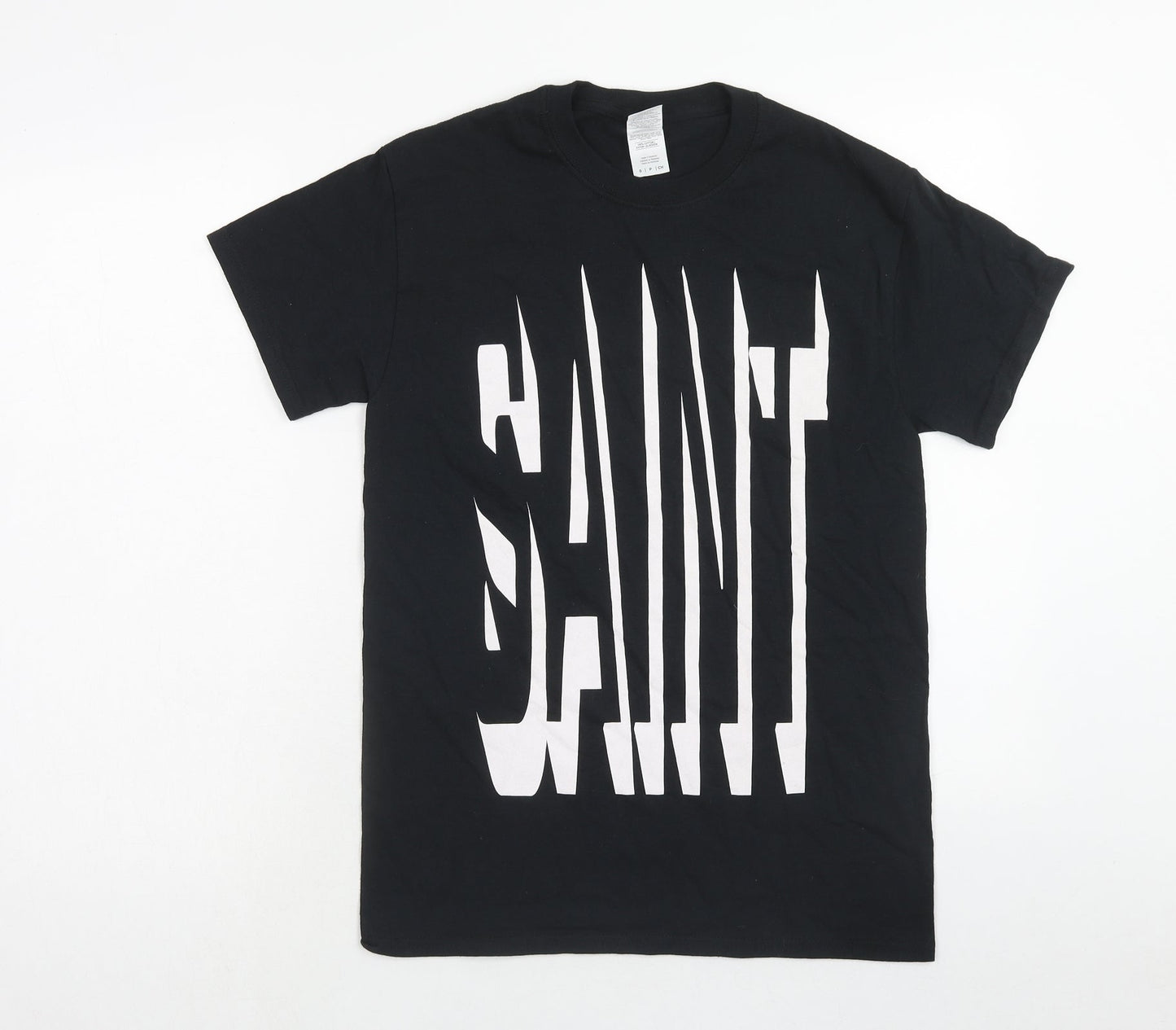 Mens UK Size S Gildan Black  T-Shirt