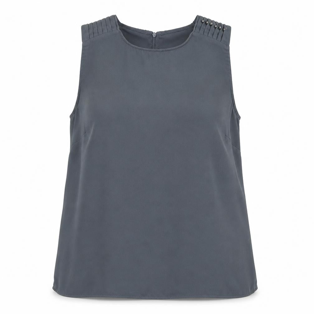 Womens UK Size 8 TU Grey Basic Tank