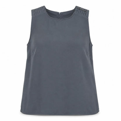 Womens UK Size 8 TU Grey Basic Tank