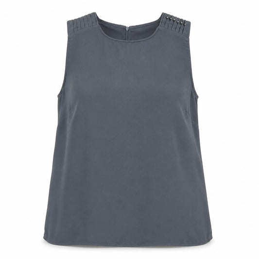 Womens UK Size 8 TU Grey Basic Tank