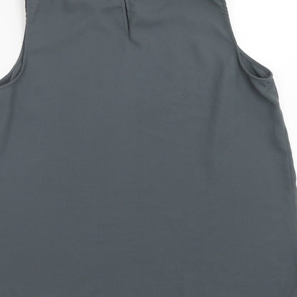 TU Womens Grey Polyester Basic Tank Size 8 Scoop Neck