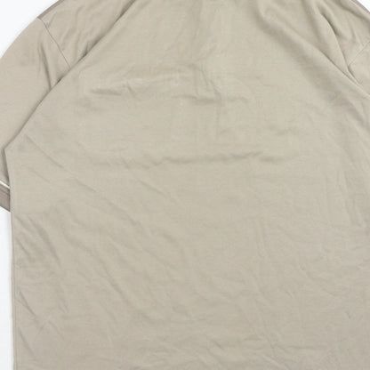 North wood Mens Grey Cotton Polo Size M Collared Button