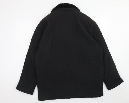 JFW Womens Black Quilted Jacket Size 12 Zip