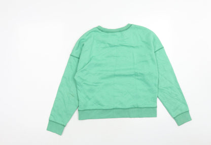 Gap Girls Green Cotton Pullover Sweatshirt Size 12 Years Pullover - Awesome