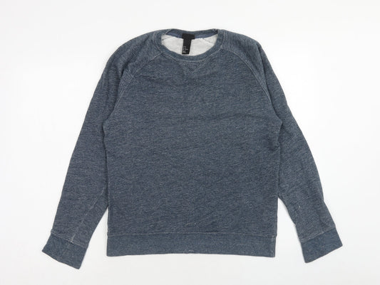 Mens UK Size M H&M Blue Pullover Sweatshirt