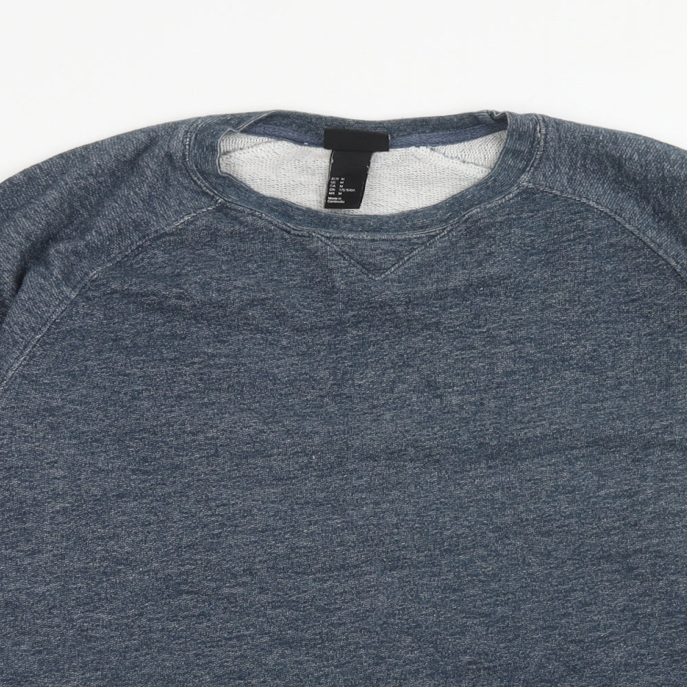 Mens UK Size M H&M Blue Pullover Sweatshirt