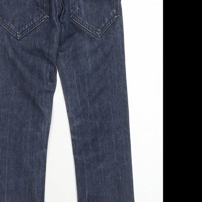 NEXT Boys Blue Cotton Straight Jeans Size 9 Months Regular Zip