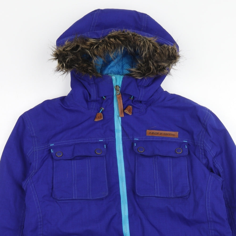 No Fear Womens Purple Jacket Size 14 Zip