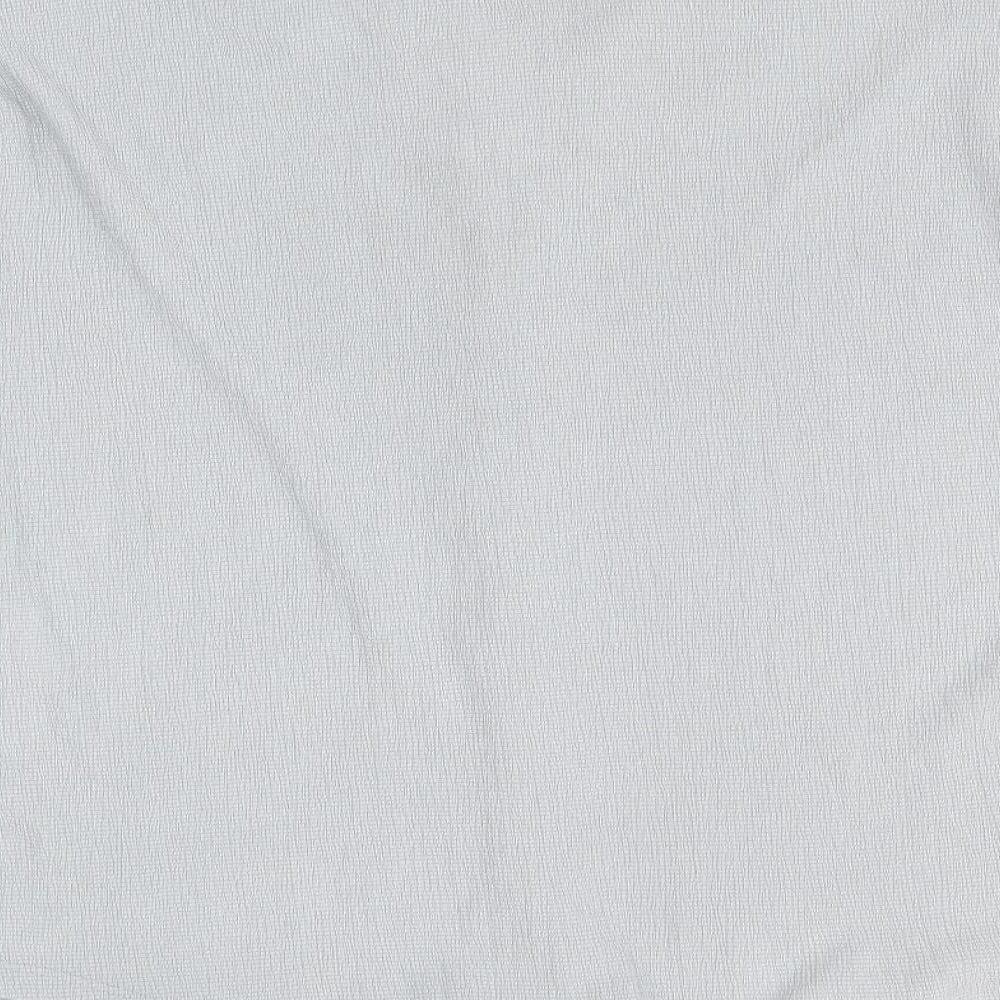 Papaya Womens Blue Polyester Basic Button-Up Size 14 Collared