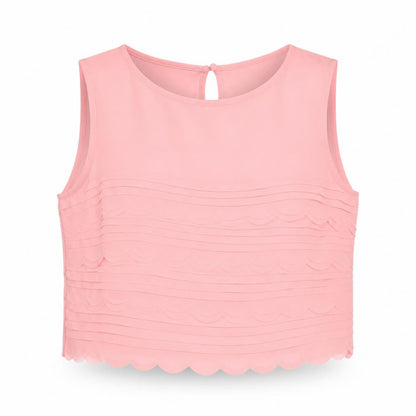 Womens UK Size 10 Topshop Pink Cropped Tank