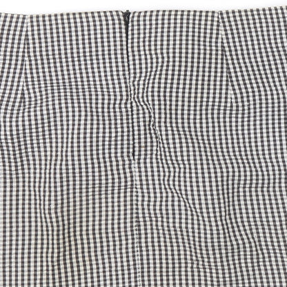 Clockhouse Womens Black Check Polyacrylate Fibre A-Line Skirt Size 12 Zip