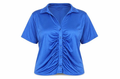 Womens UK Size XL Primark Blue Basic Button-Up