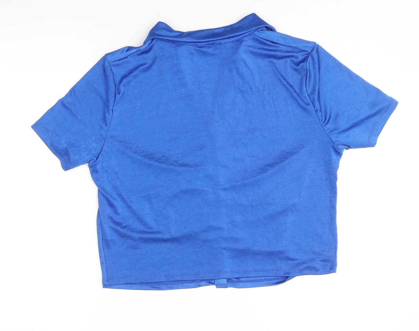 Primark Womens Blue Polyester Basic Button-Up Size XL V-Neck