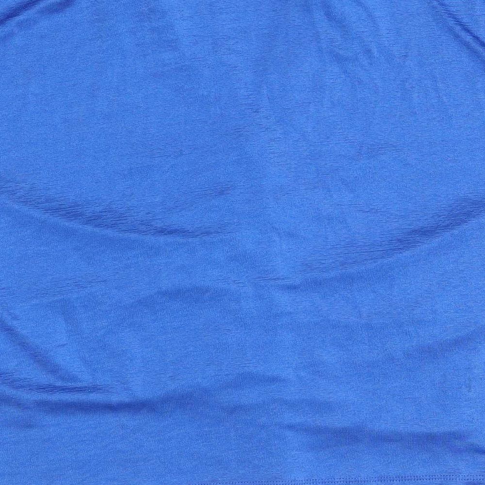 Primark Womens Blue Polyester Basic Button-Up Size XL V-Neck