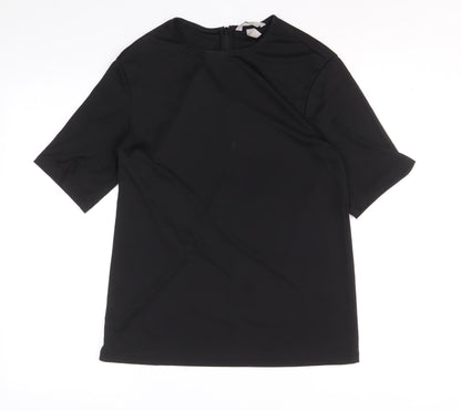 Womens UK Size XS H&M Black Basic Blouse