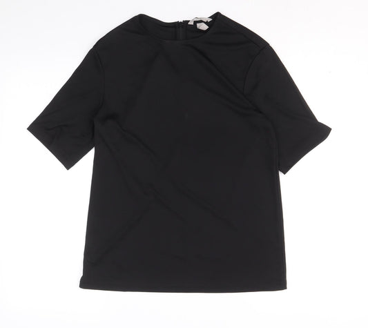 Womens UK Size XS H&M Black Basic Blouse