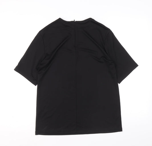 Womens UK Size XS H&M Black Basic Blouse