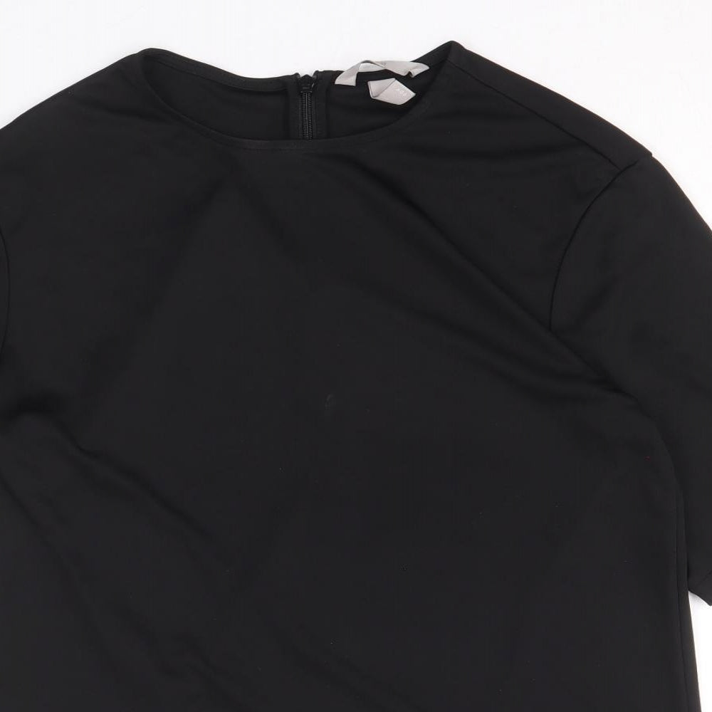Womens UK Size XS H&M Black Basic Blouse