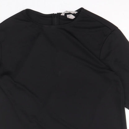 Womens UK Size XS H&M Black Basic Blouse