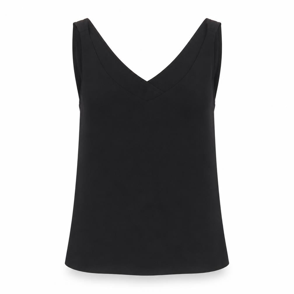 Womens UK Size 8 River Island Black Basic Tank