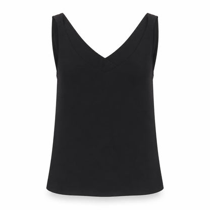 Womens UK Size 8 River Island Black Basic Tank