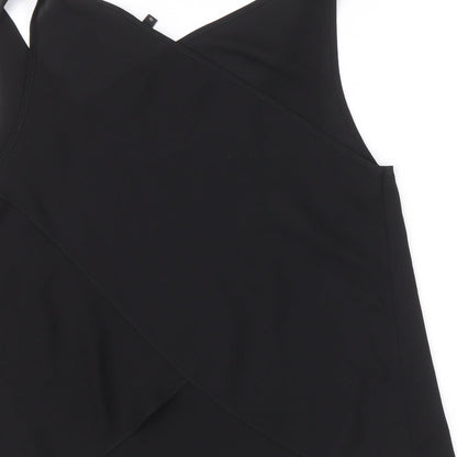 Womens UK Size 8 River Island Black Basic Tank