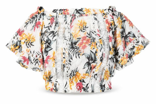 Womens UK Size 10 Divided by H&M White Cropped Blouse