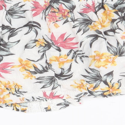 Womens UK Size 10 Divided by H&M White Cropped Blouse