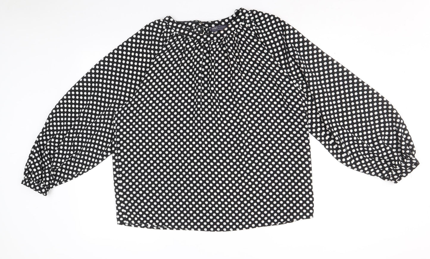 Womens UK Size 10 Marks and Spencer Black Basic Blouse