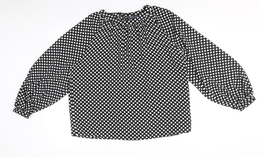 Womens UK Size 10 Marks and Spencer Black Basic Blouse