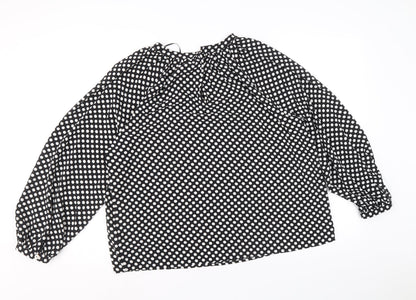 Womens UK Size 10 Marks and Spencer Black Basic Blouse