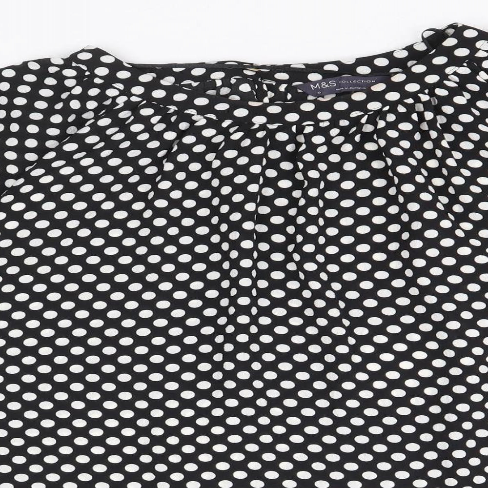 Womens UK Size 10 Marks and Spencer Black Basic Blouse