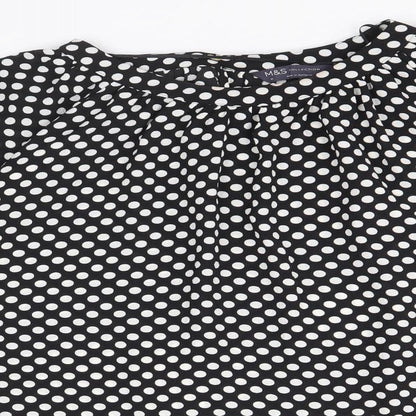 Womens UK Size 10 Marks and Spencer Black Basic Blouse