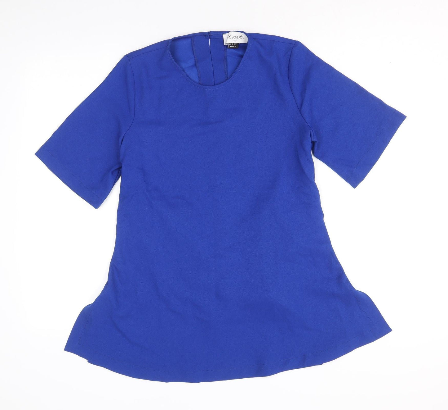 Womens UK Size 8 Closet Blue Basic Blouse