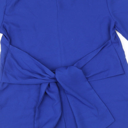 Womens UK Size 8 Closet Blue Basic Blouse