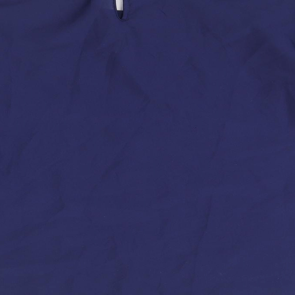 Judy Bond Womens Blue Polyester Basic Blouse Size 12 Round Neck