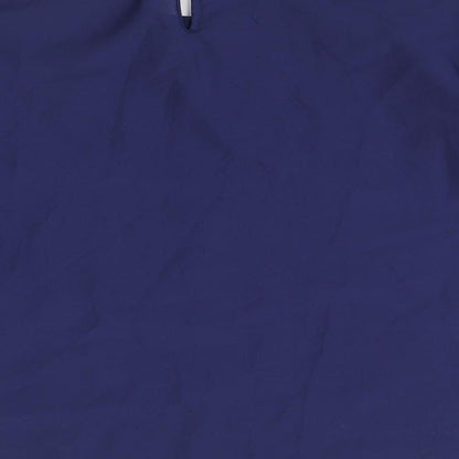 Judy Bond Womens Blue Polyester Basic Blouse Size 12 Round Neck