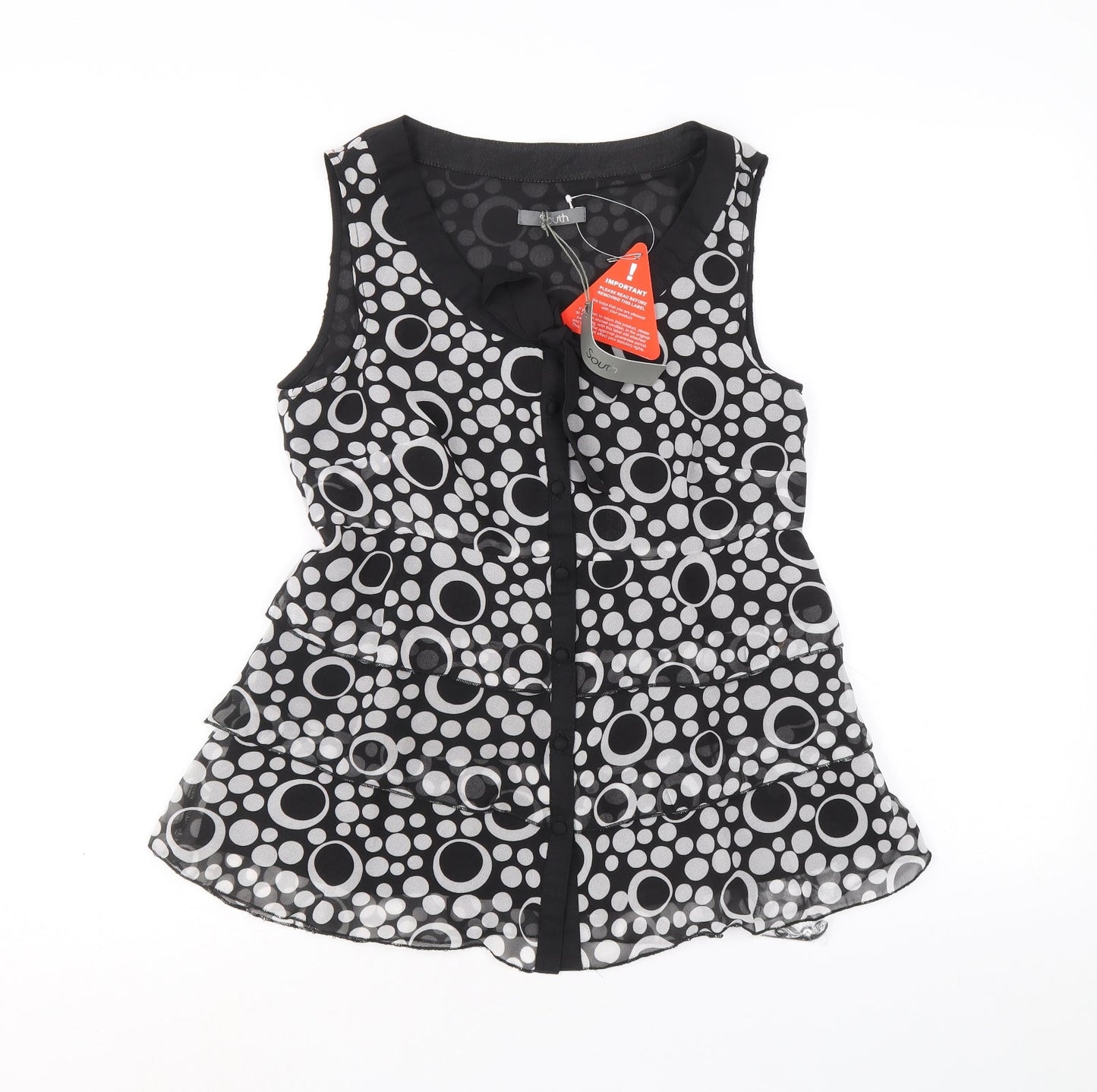 Womens UK Size 10 South Black Basic Tank