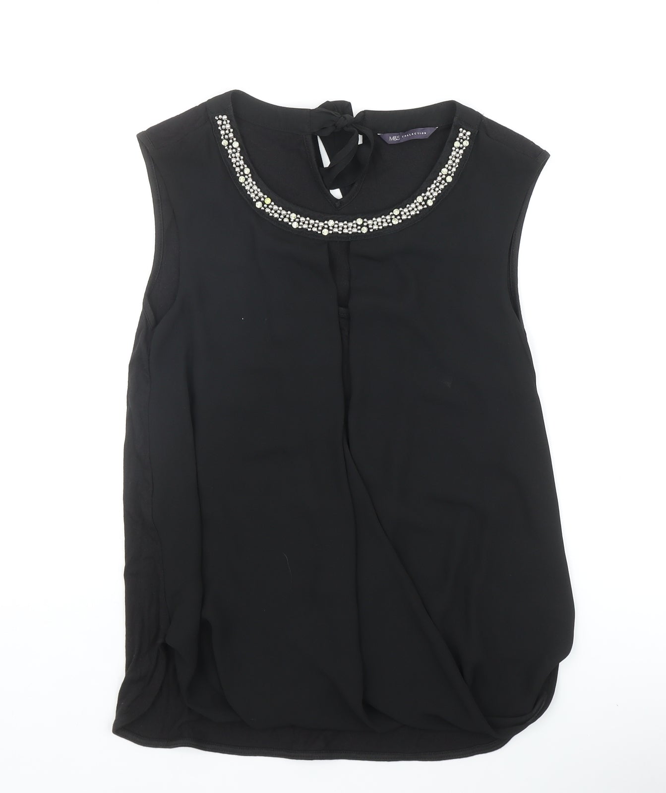 Womens UK Size 10 Marks and Spencer Black Basic Tank