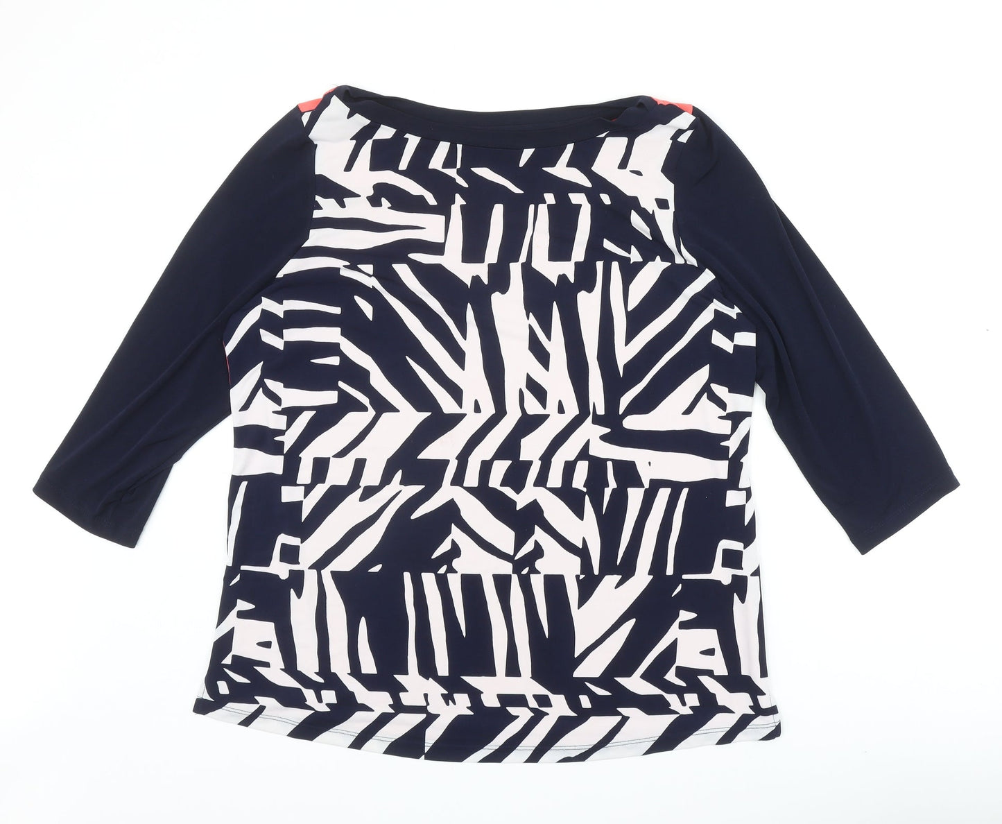 Womens UK Size L Susan Graver Blue Basic Blouse