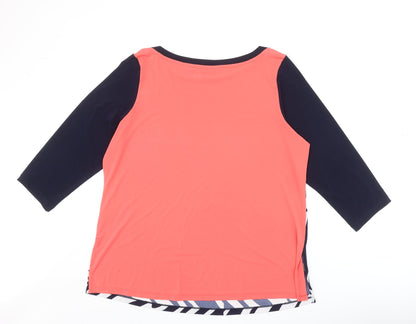 Womens UK Size L Susan Graver Blue Basic Blouse