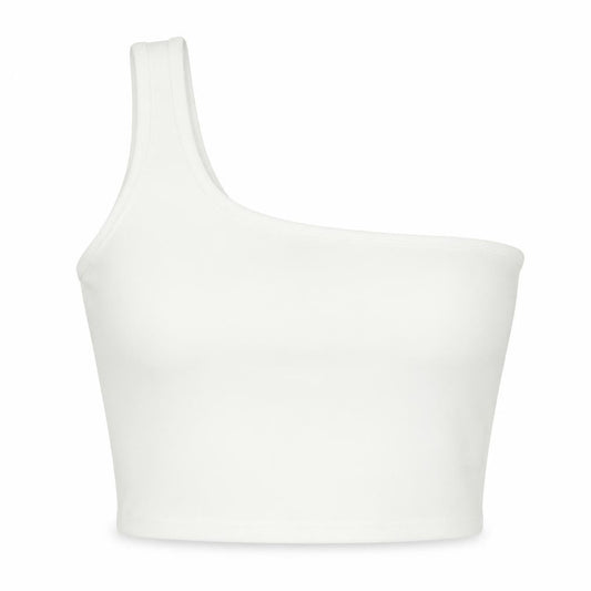 Womens UK Size M SheIn White Cropped Tank