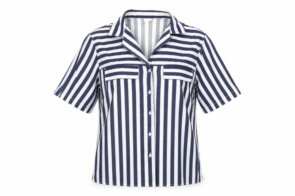 Womens UK Size 12 Canada Blue Basic Button-Up