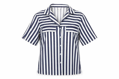 Womens UK Size 12 Canada Blue Basic Button-Up