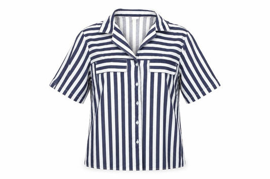 Womens UK Size 12 Canada Blue Basic Button-Up