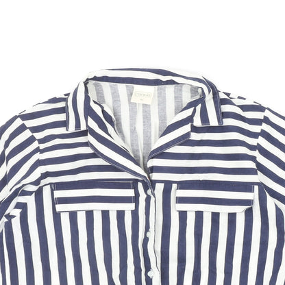 Womens UK Size 12 Canada Blue Basic Button-Up