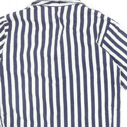 Womens UK Size 12 Canada Blue Basic Button-Up